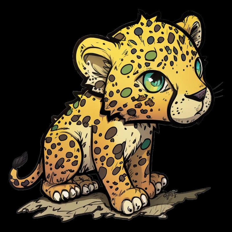 Leopard Comicstil