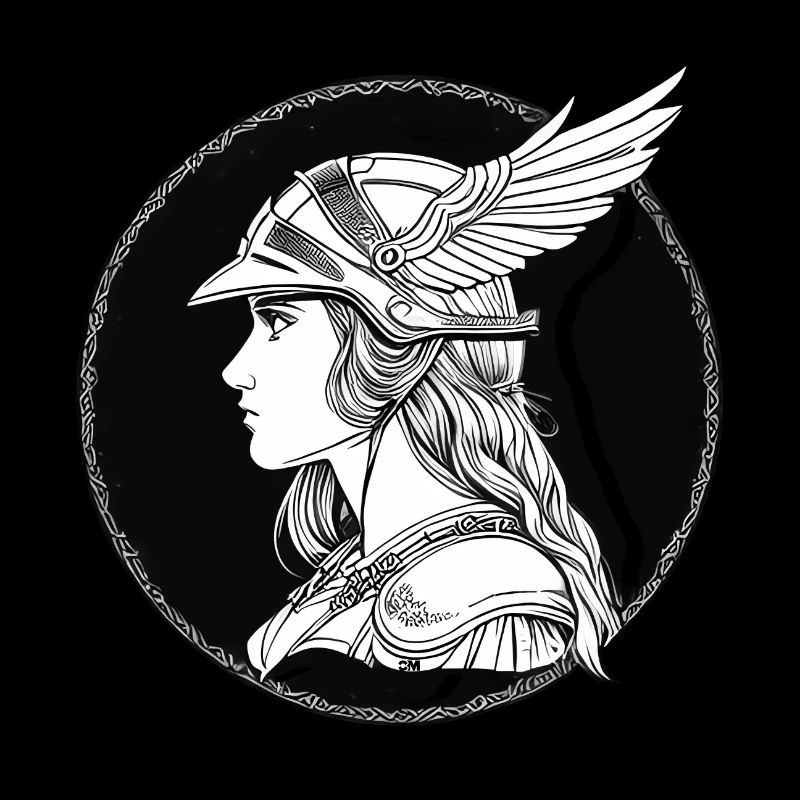 Valkyrie dans un style dessiné à la main