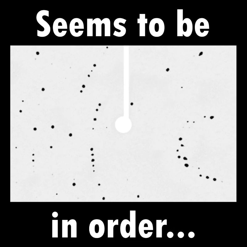 Seems to be in order (white text)
