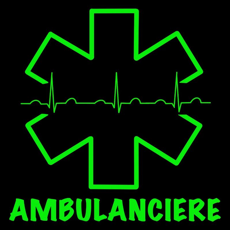 Ambulancière vert fluo