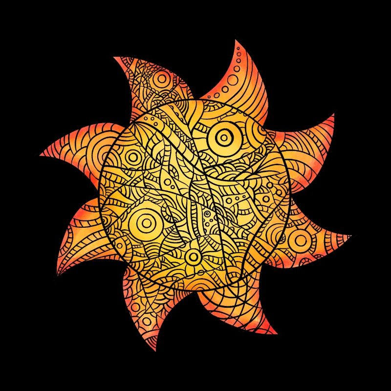 Mandala Soleil Aquarelle