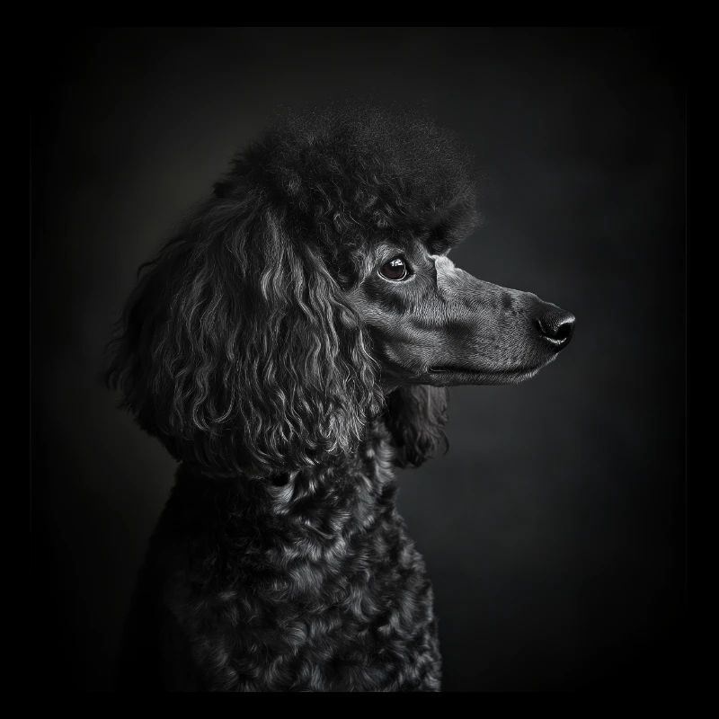 Animaux noirs - Caniche noir