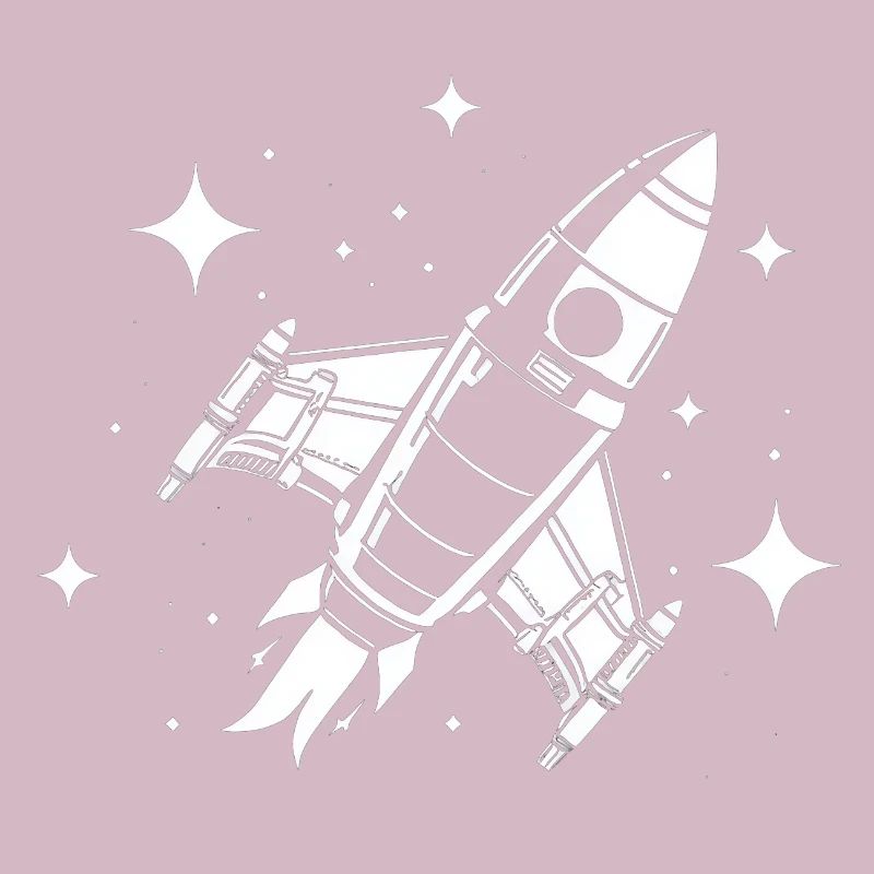 Fusée spatiale dans les étoiles