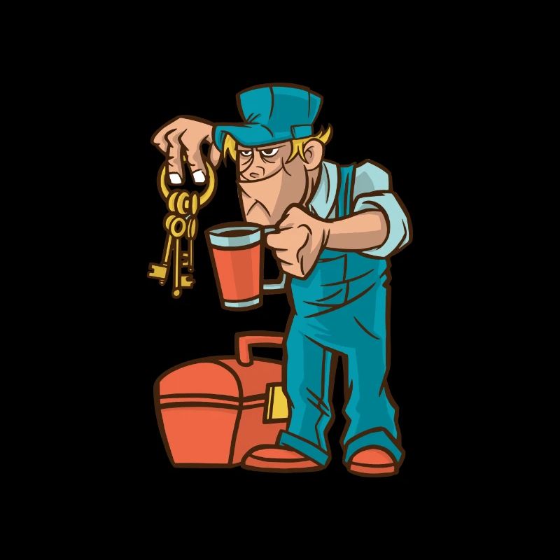 Facility Manager Hausmeister Comic Cartoon Beruf