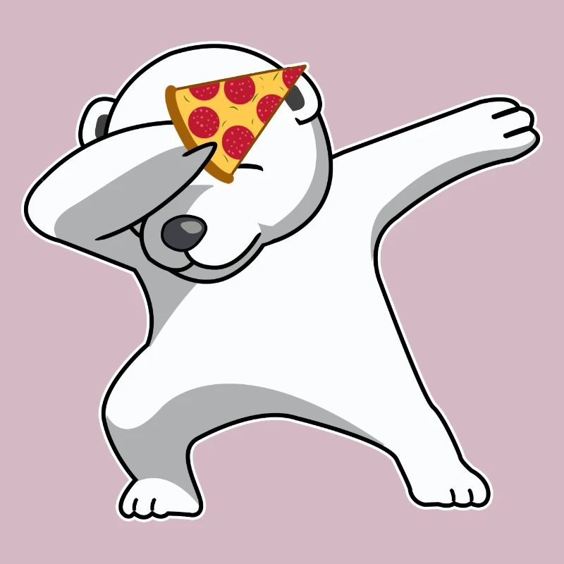 dab dabbing eisbär pizza fun geschenk bear polar