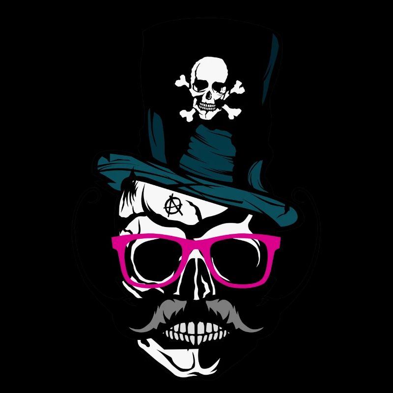 Tod Kopf Schnurrbart hipster Schnurrbart Schädel ana