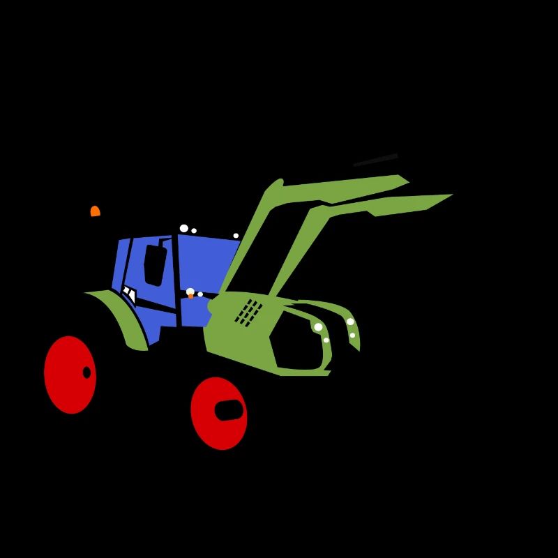 tractor, bulldog, front loader, farmer