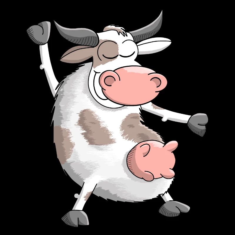 Funny, dancing bull