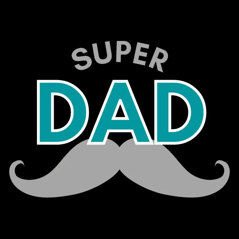 Super Vater Design mit Schnurrbart