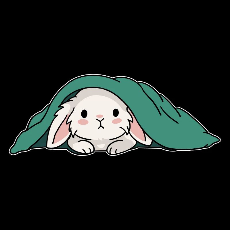 Lapin sous la couverture