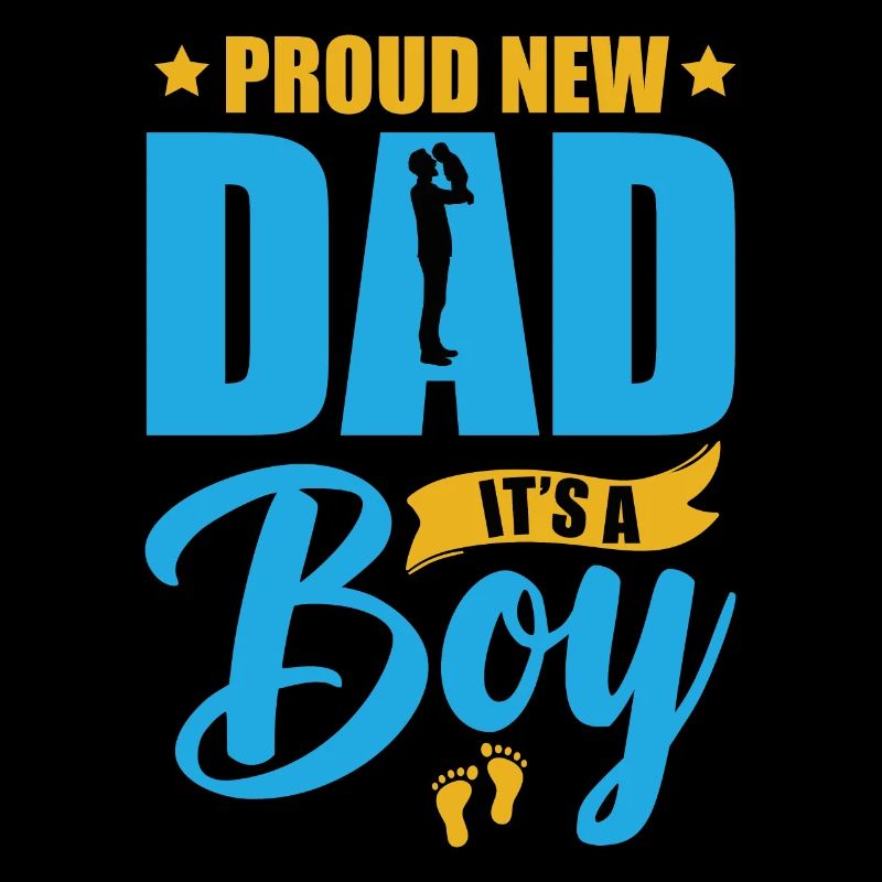 Stolzer Papa Es ist ein Junge - Vater