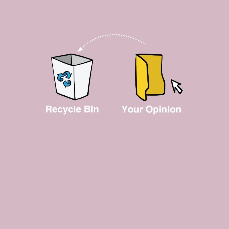 Papierkorb PC Computer Geschenkidee Meinung Müll