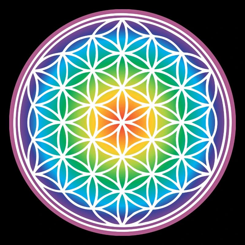 Blume des Lebens Regenbogen Geschenkidee 005-038