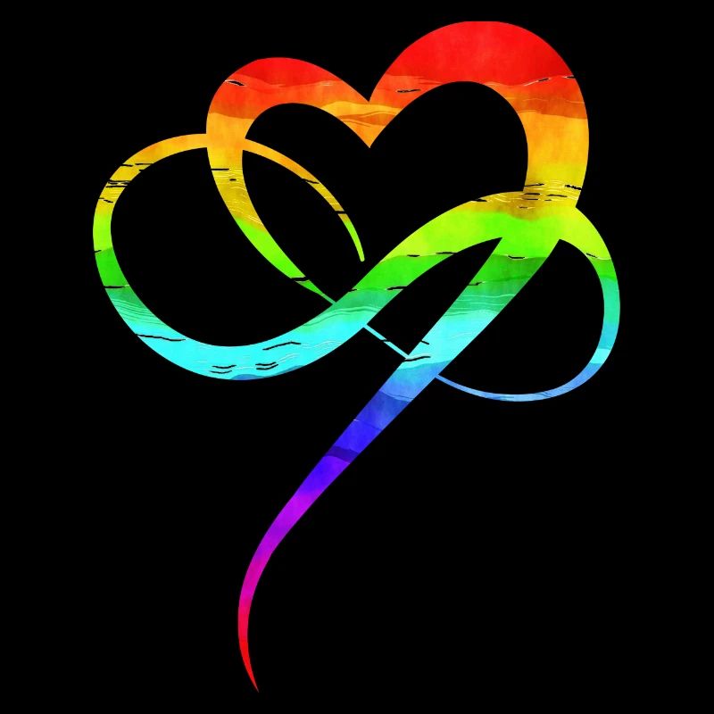 Homo Liebe CSD Regenbogen Herz Polygamie IDAHOBIT