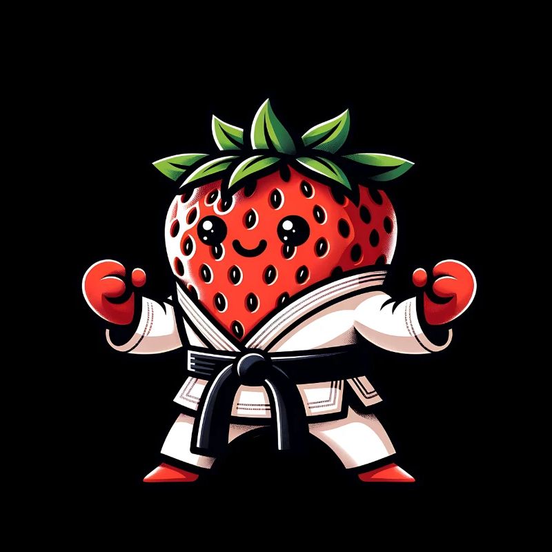 Héros de karaté Strawberry en combinaison de combat