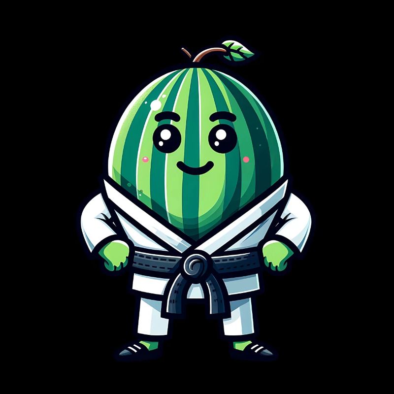 Karate Wassermelone Krieger mit Gi