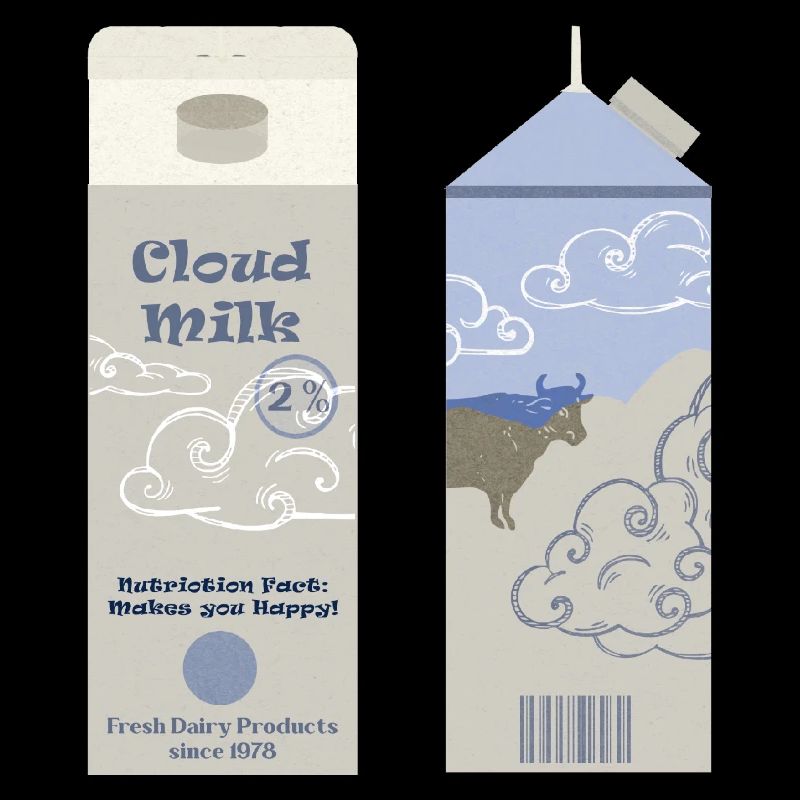 Cloud Milk Cartons