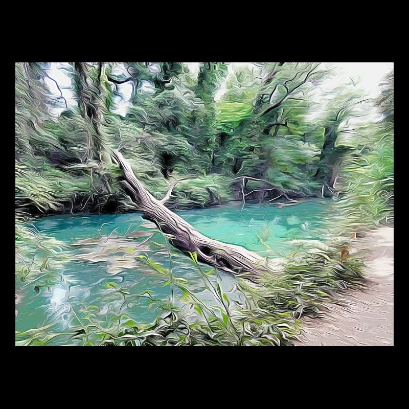 Zeichnung der Provence - Rivière de la Bresque