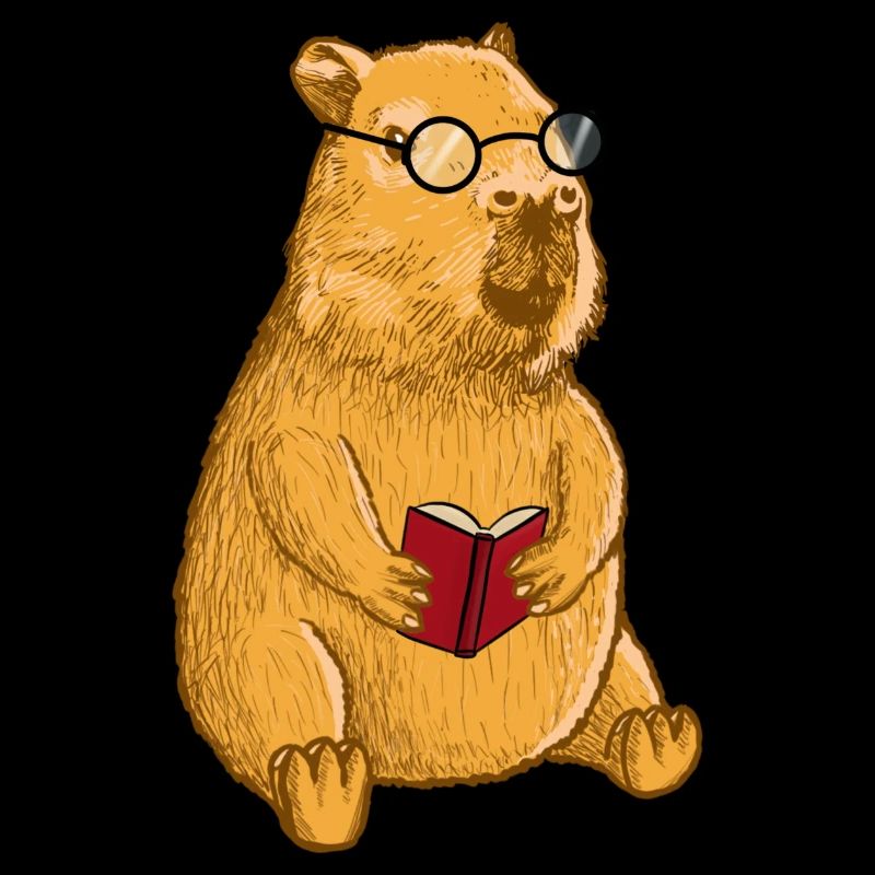 Nerd Capybara mit Brille