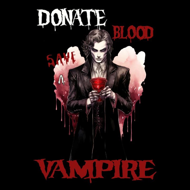 Halloween Design- donate blood save a vampire