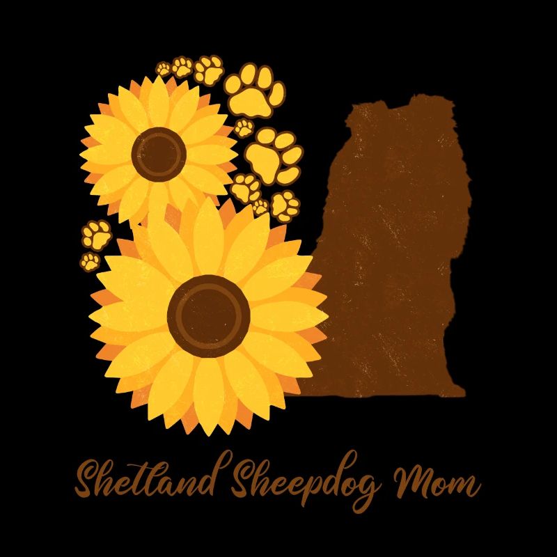 Sonnenblumenmutter - Shetland Sheepdog