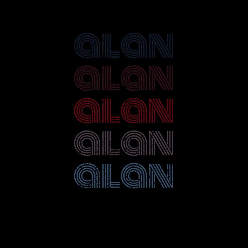 70s Retro Name Vintage Personalized Alan