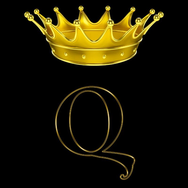 Queen crown gold style