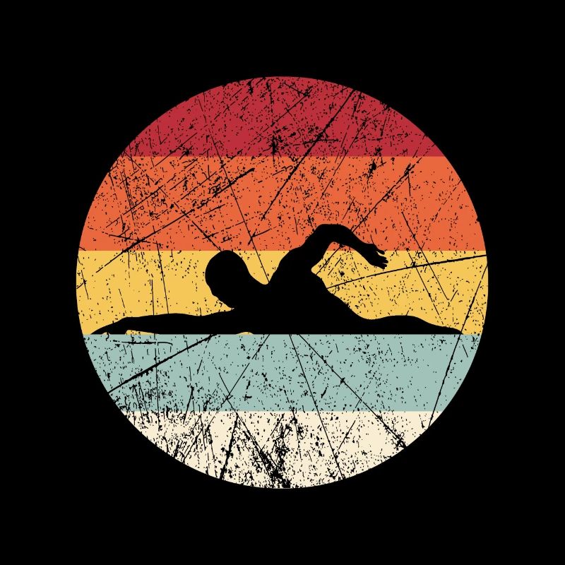 Cadeau de nageur de crawl vintage