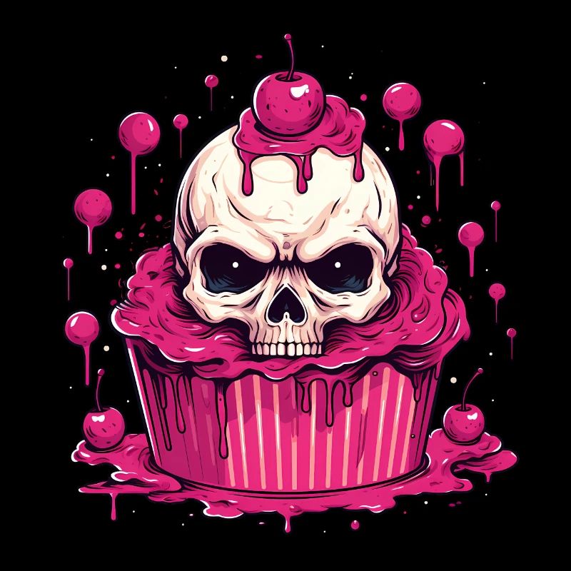 Pinkes Horror Kirschtörtchen - Happy Halloween