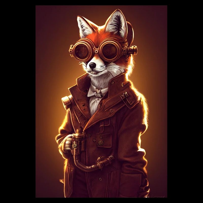 Fuchs Steampunk Engineer Lunettes Furry