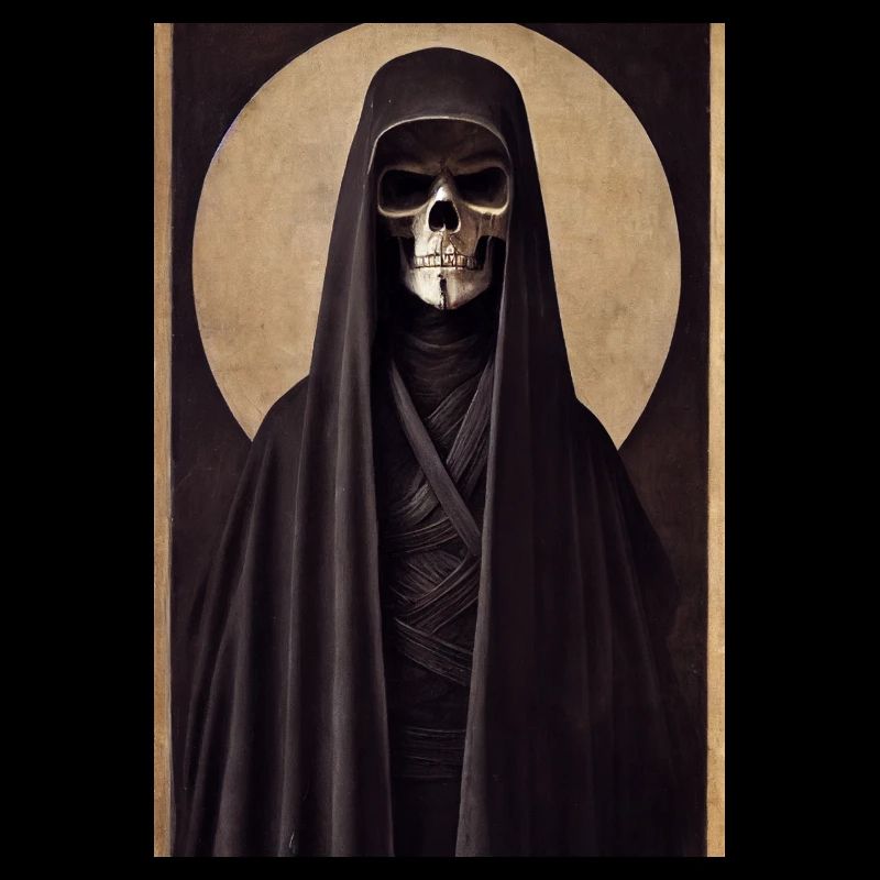 Crâne de faucheuse d’Halloween
