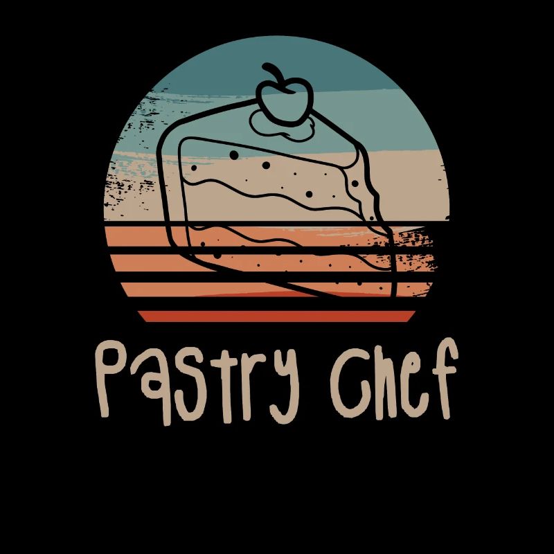 Retro Vintage Pastry Chef Pastries