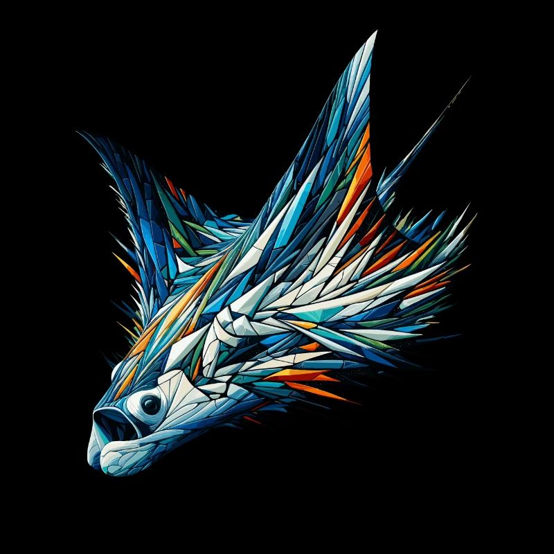 Polygon Art Stachelrochenfisch Stachelrochen