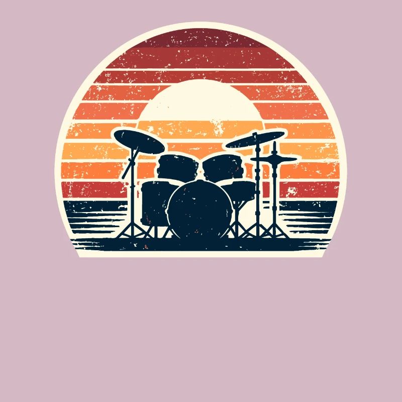 Retro Drumset Drum Drummer Drumming Drummers