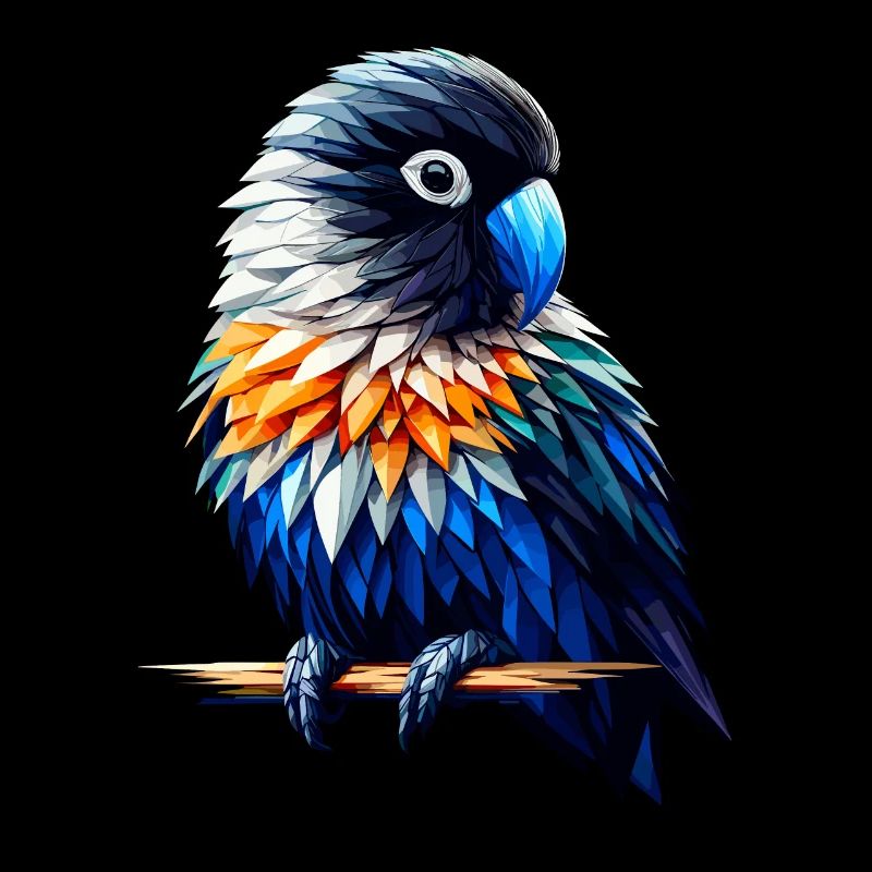 Polygon Art Inséparable Observation des oiseaux