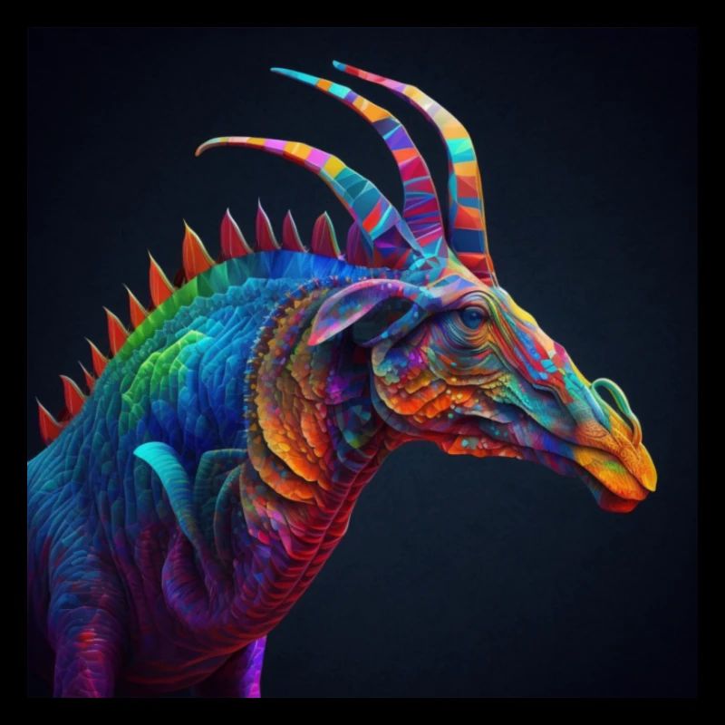 Créature colorée, design unique