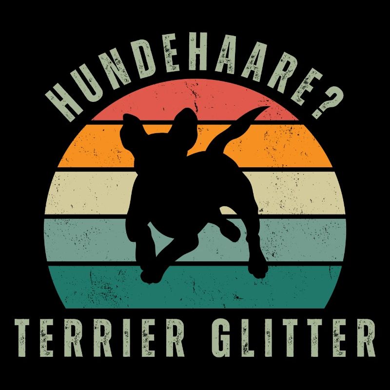 Terrier Glitter Retro Sunset