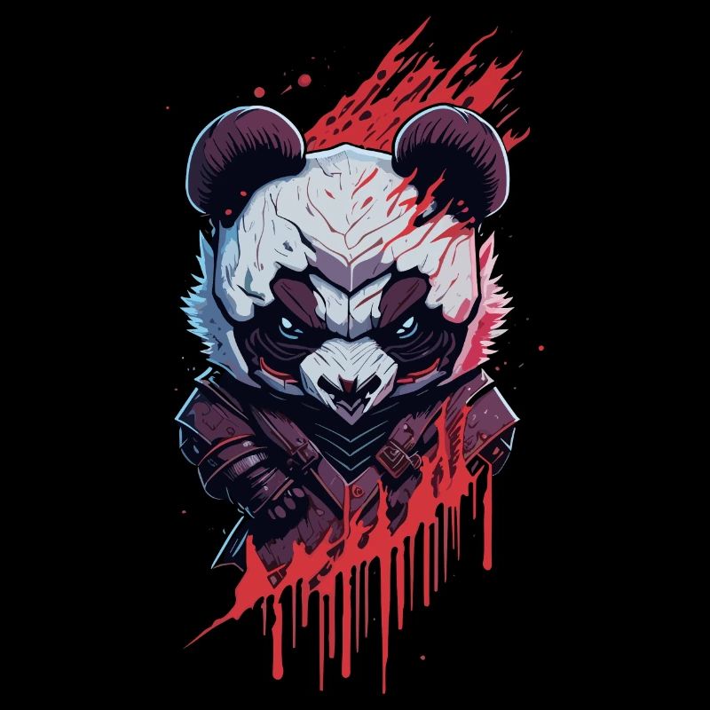 Panda Ninja Dark Fantasy Evil