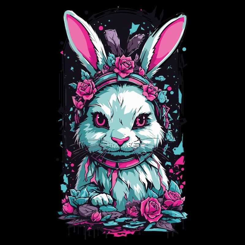 Gothique Pastel lapin occulte mignon Design