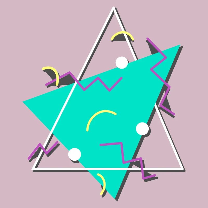 Typical 80s pattern triangles shapes