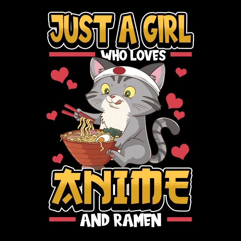 Ramen Cat Japan Noodle Soup Funny Gift