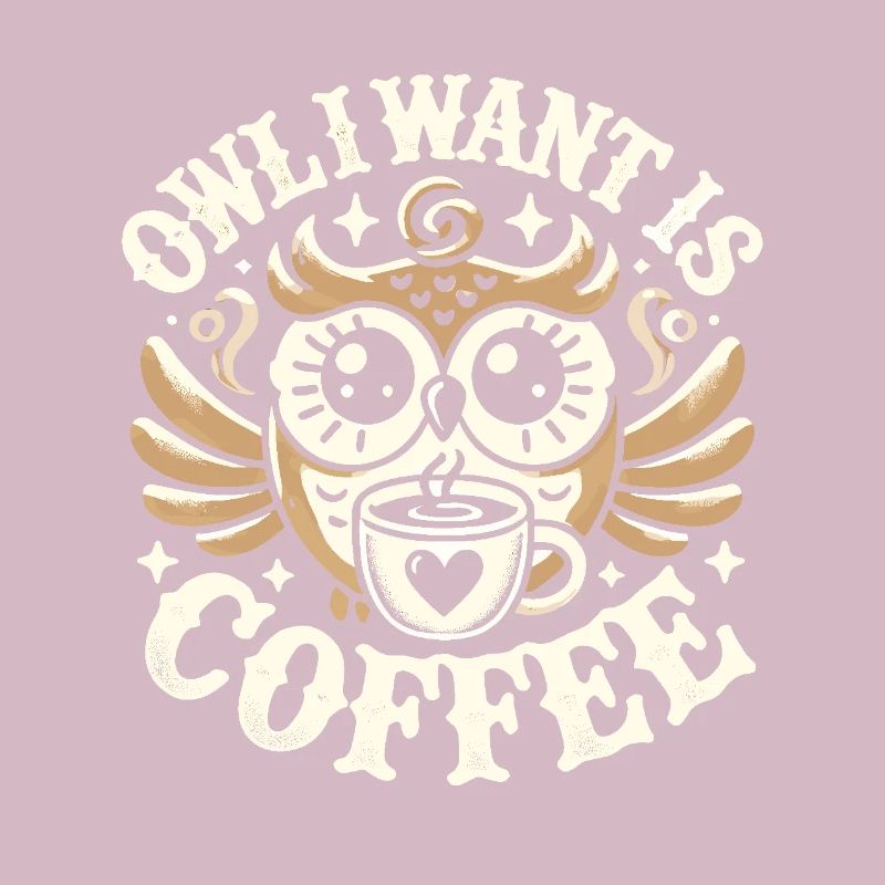 Eule Ich will Kaffee