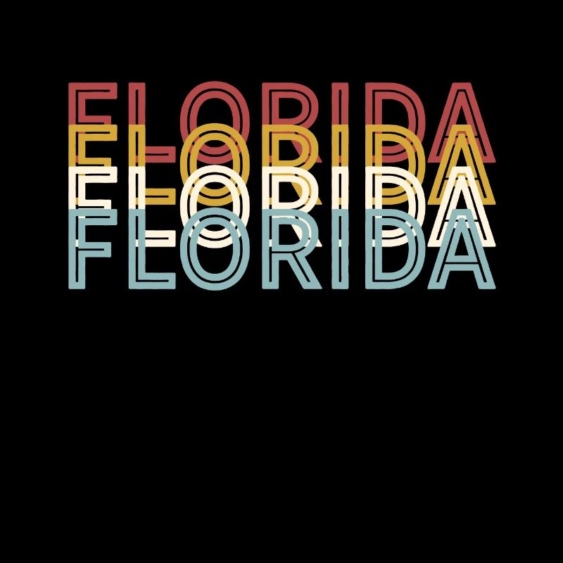 US 70s Retro State Vintage Florida