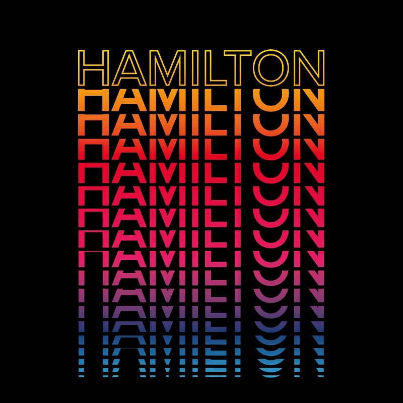 Retro Nostalgisch Stadt - Regenbogen Hamilton