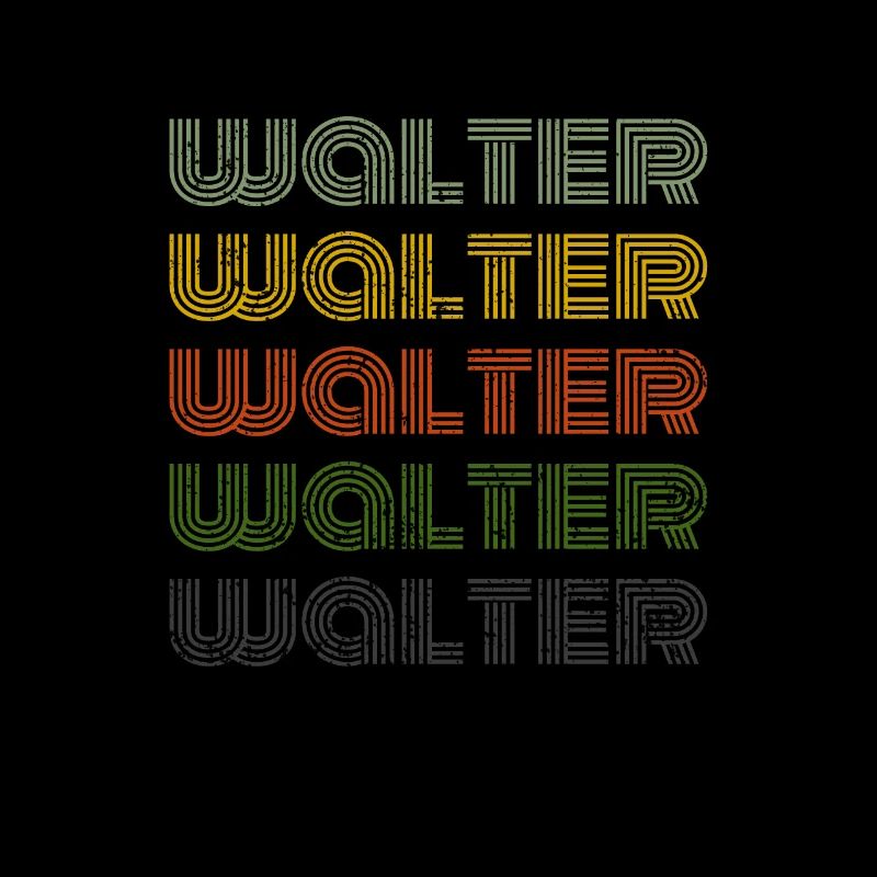 70s Retro Name Vintage Personalized Walter
