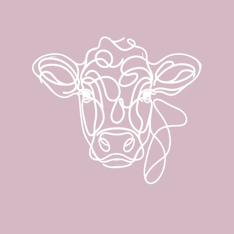 Line Art Papa Maman Vache - Devon