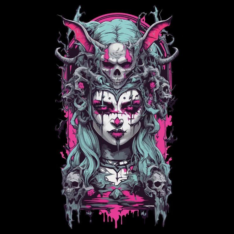 Gothic Witch Demon E-Girl Occult Magic Design