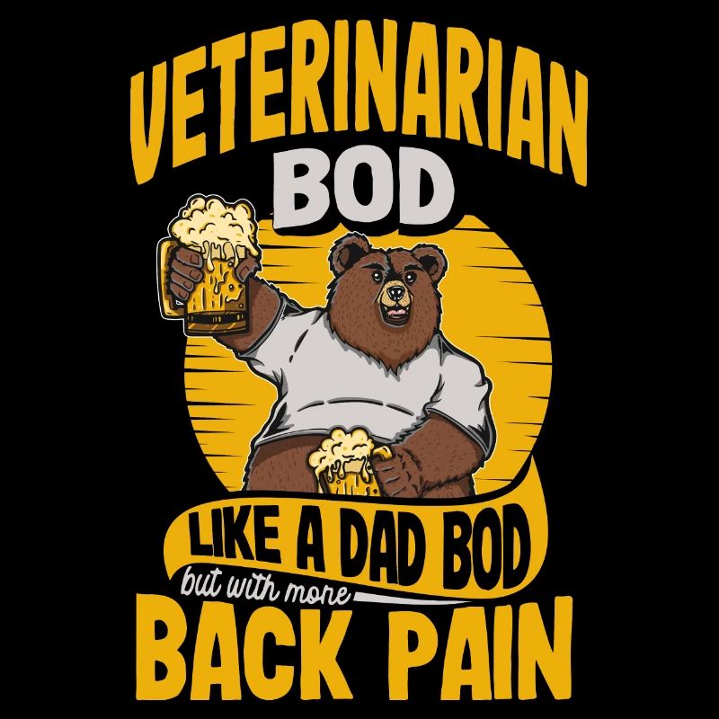 Veterinarian Bod Like A Dad Bod Funny Vet Tech