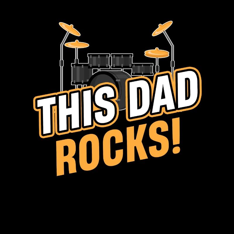 This daddy rocks! Funny drumming band,