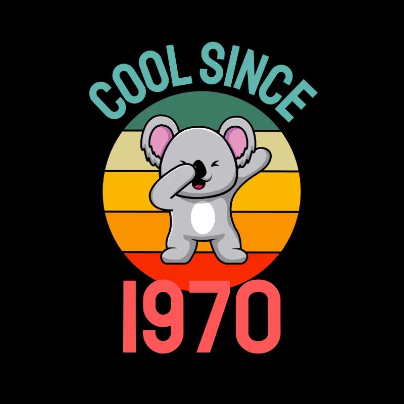 Cool since 1970 Retro Dabbing Koala 52nd birthday